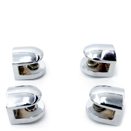 Держатель полки CS-103Z-PC, 8мм, комплект 4 шт,  Хром глянцевый