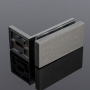 K02-204GFM/sus304 Коннектор стена-стекло 90˚ с пластиной, графит матовый, sus304