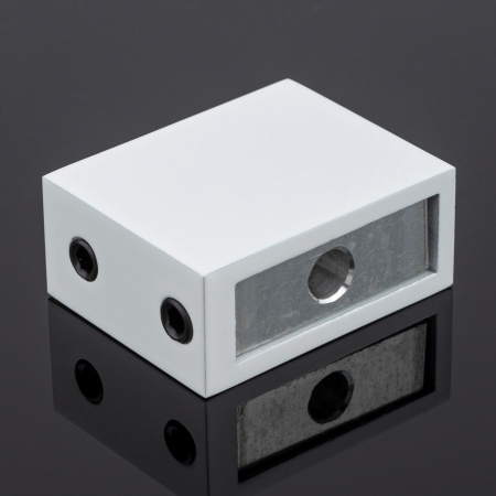 S02-500WM/sus304 Соединитель труба стена-стекло 30*10, белый матовый, sus304