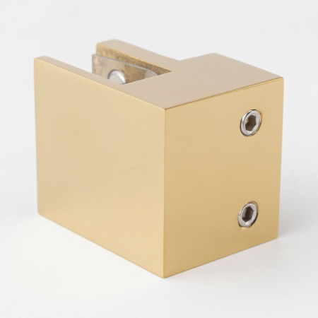 Держатель труба-стекло 30х10 торцевой золото глянцевое S10-3002GD