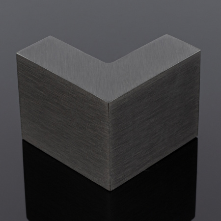 S02-504GFM/sus304 Соединитель трубы 30х10 угловой 90°, графит матовый, sus304