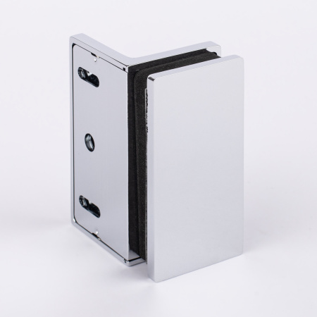 Коннектор стена-стекло с крышкой 90°, хром, латунь H4650-СR/brass