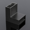 S02-504GFM/sus304 Соединитель трубы 30х10 угловой 90°, графит матовый, sus304