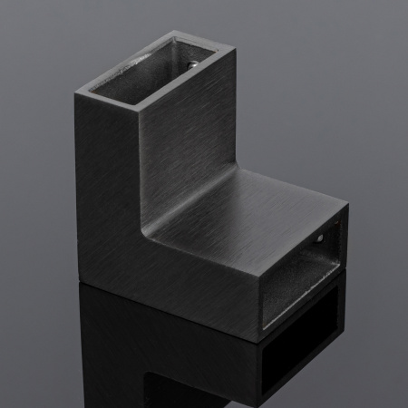 S02-504GFM/sus304 Соединитель трубы 30х10 угловой 90°, графит матовый, sus304