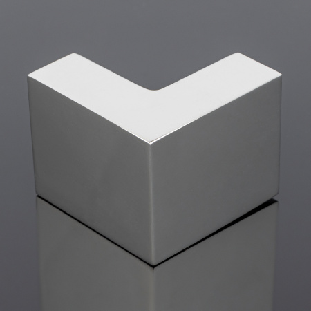 S02-504CR/sus304 Соединитель трубы 30х10 угловой 90°, хром, sus304