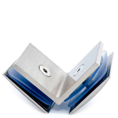 CP-302S-MC Коннектор стекло-стекло 90°, Хром Матовый