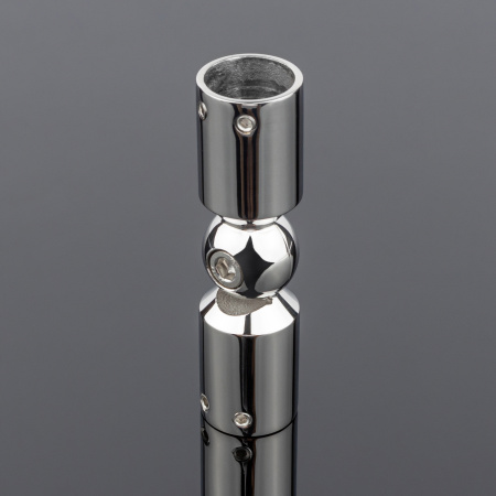 S02-511CR/sus304 Соединитель трубы ф19 90°-180°, хром, sus304