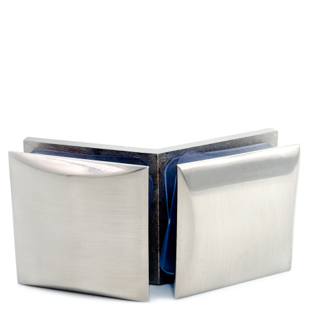 CP-304S-MC Коннектор стекло-стекло 135°, Хром Матовый