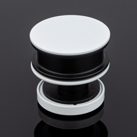 R02-401WM/SUS304 Ролик с креплением к стеклу, белый матовый, SUS304