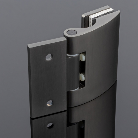 P03-103GRF/brass Петля стена-стекло 90°, графит матовый, латунь
