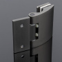 P03-103GRF/brass Петля стена-стекло 90°, графит матовый, латунь