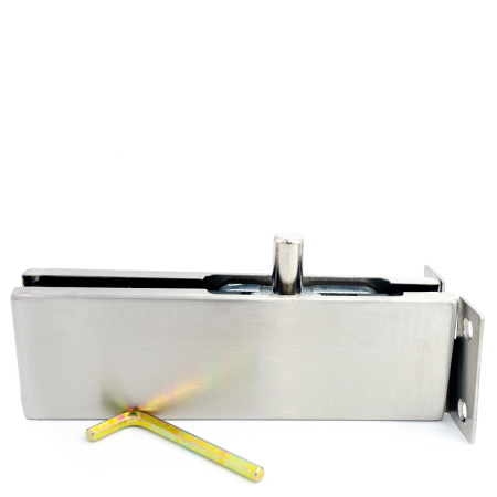 CA-030B-MC Фитинг на фрамугу с осью и монтажной пластиной, Хром Матовый