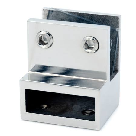 CK-100D30-PC Коннектор трек-стекло торцевой, 30*10, Хром глянцевый