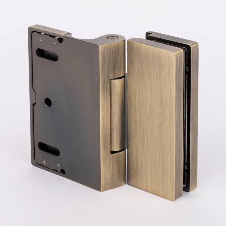 Петля стена-стекло с  крышкой 90°, бронза, латунь H79L-BRZ/brass