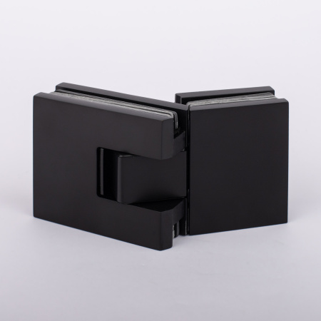 Петля стекло-стекло с  крышками, черный матовый, латунь H5403-BLK/brass Петля стекло-стекло с  крышками, черный матовый, латунь H5403-BLK/brass