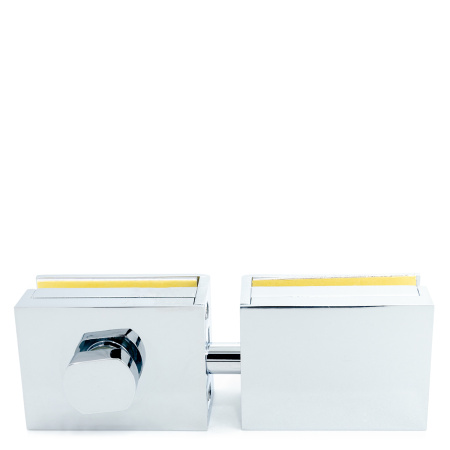 LC-20B-PC Защелка с ответной планкой на стекло, Хром глянцевый