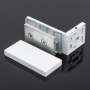 K02-204WM/sus304 Коннектор стена-стекло 90˚ с пластиной, белый матовый, sus304