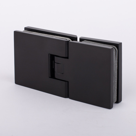 Петля стекло-стекло с  крышками, черный матовый, латунь H1203-BLK/brass Петля стекло-стекло с  крышками, черный матовый, латунь H1203-BLK/brass