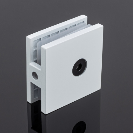 K02-202WM/sus304 Коннектор стена-стекло 90˚, белый матовый, sus304