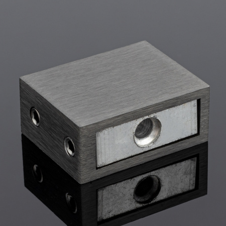 S02-500GFM/sus304 Соединитель труба стена-стекло 30*10, графит матовый, sus304