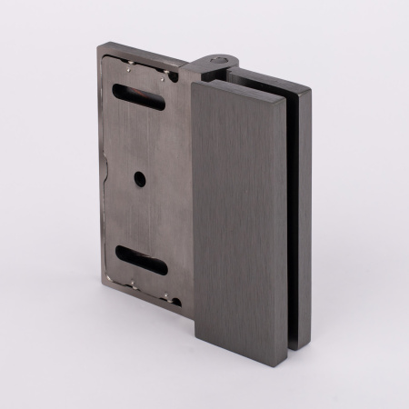 Петля стена-стекло с  крышкой 90°, графит матовый, латунь H79-GFM/brass