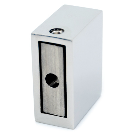 CK-106D30-PC Коннектор трек-стена прямоугольный, регулируемый, 30*10, Хром глянцевый