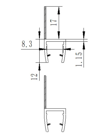 PVH04-909KW8 Уплотнительный профиль ПВХ для стекла 8 мм, 2500мм 1 premium