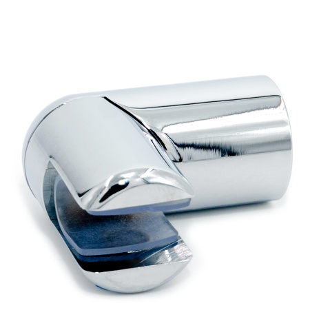 CK-310D19-PC Коннектор стекло-труба угловой 90°, D19мм, Хром глянцевый