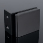 K03-200BLK/brass Коннектор, стекло-стена 90°, черный матовый, латунь