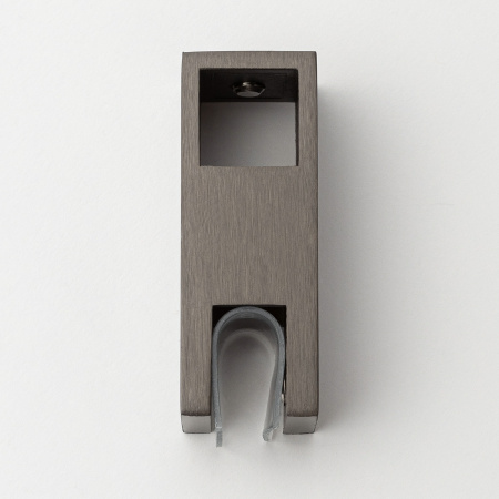 Крепление штанги 15х15 к стеклу (верхнее сквозное) Графит S10-1502GF