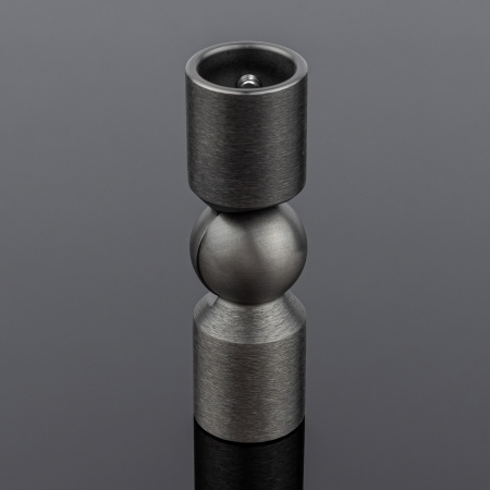 S02-510GFM/brass Соединитель трубы ф19 90°-180°, графит матовый, латунь