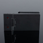 P03-101BLK/brass Петля стена-стекло с защелкивающейся крышкой 90°, черный матовый, латунь